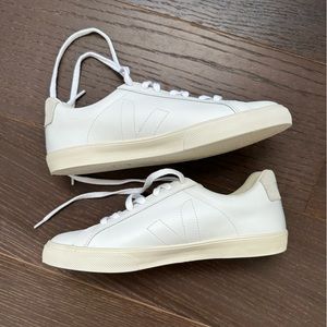 Veja Esplar Extra White Leather Sneakers size 8